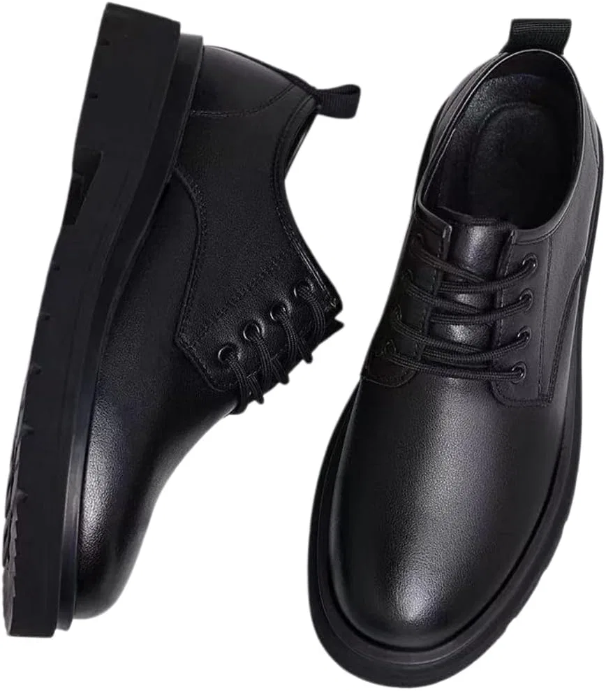 Мужские повседневные туфли из искусственной кожи, Loafers, черный DHUDHUFAN — фото 2