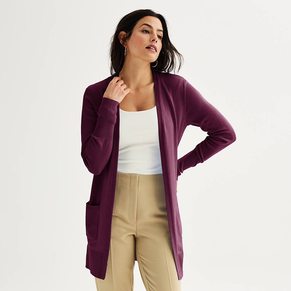 

Женский кардиган Nine West Essential, цвет Plum