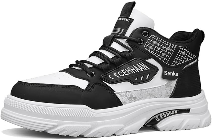 

Мужские высокие кроссовки Mehlvdoy с толстой подошвой, спортивные, повседневные, противоскользящие, удобные для ходьбы и путешествий, черный