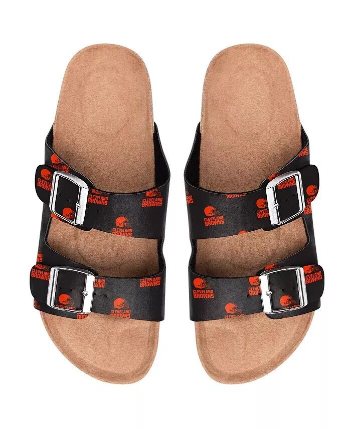Женские сандалии Cleveland Browns Mini Print с двойной пряжкой FOCO