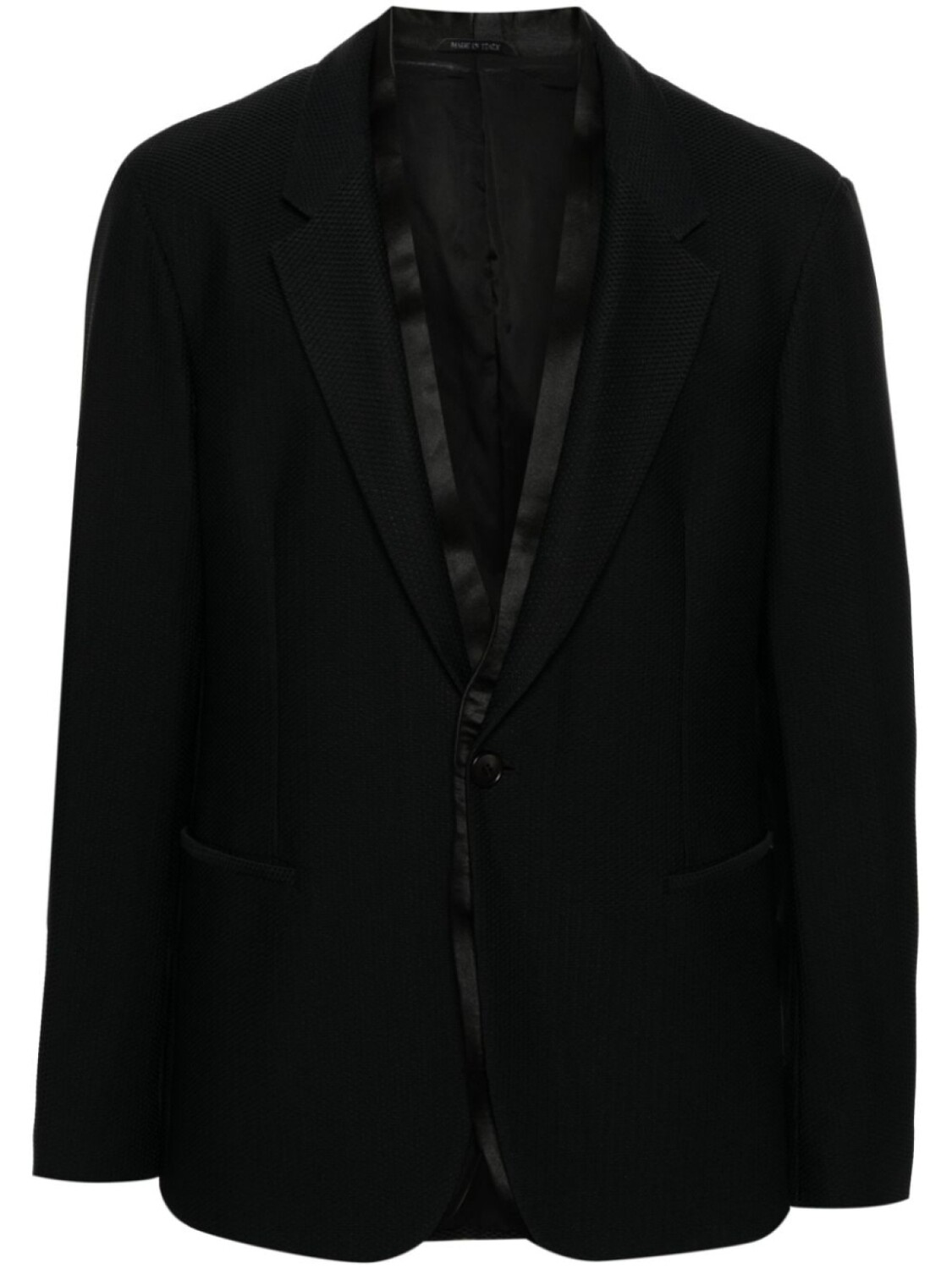 

Giorgio Armani блейзер с фактурной отделкой, черный