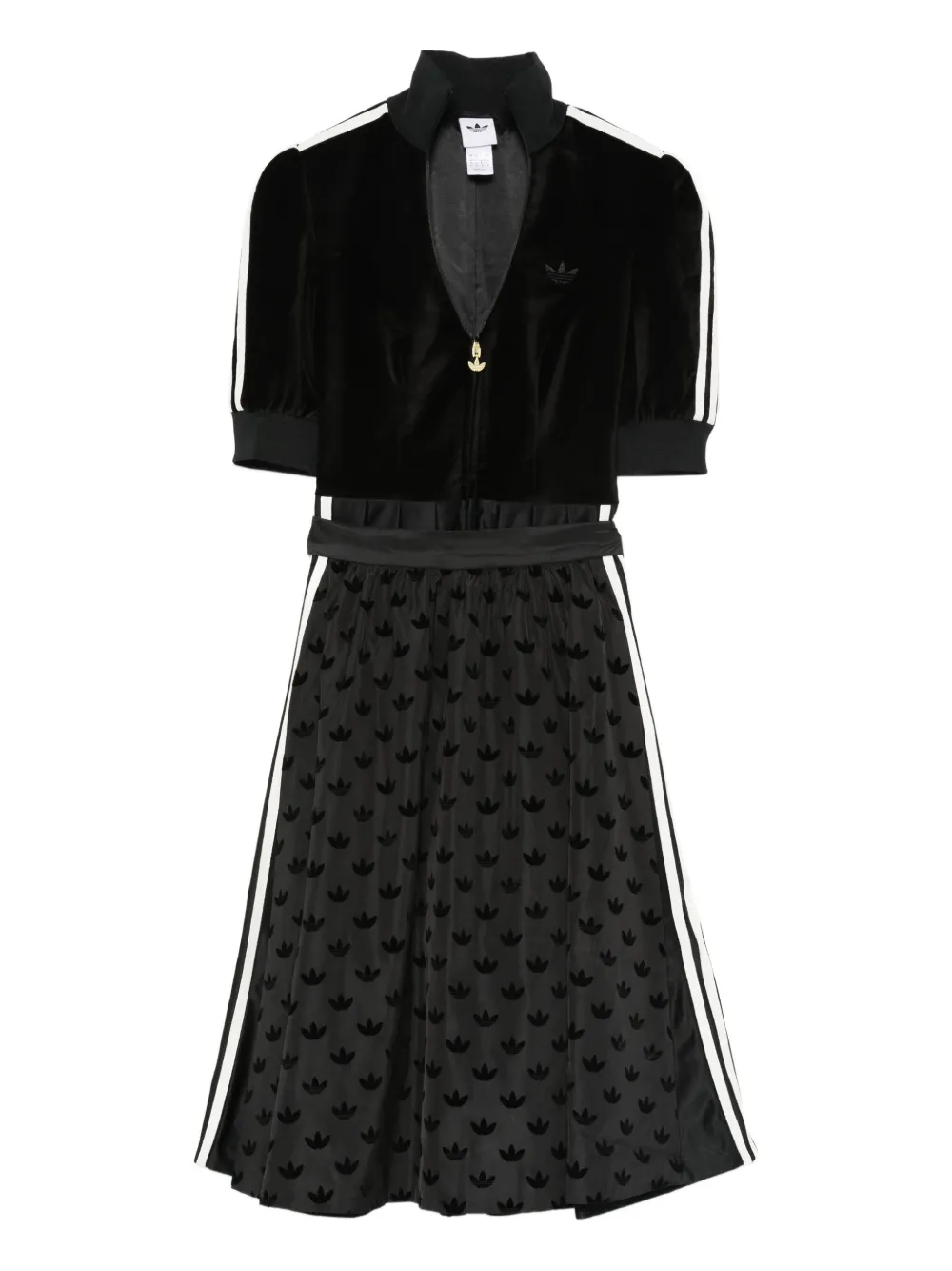 

Платье миди с V-образным вырезом Adidas, черный