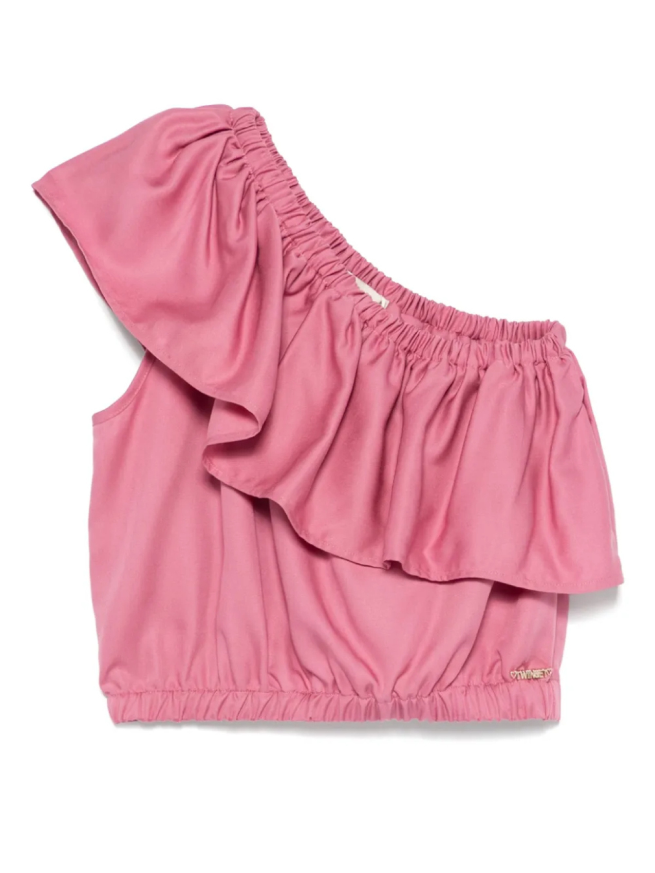 

TWINSET Kids топ на одно плечо, розовый