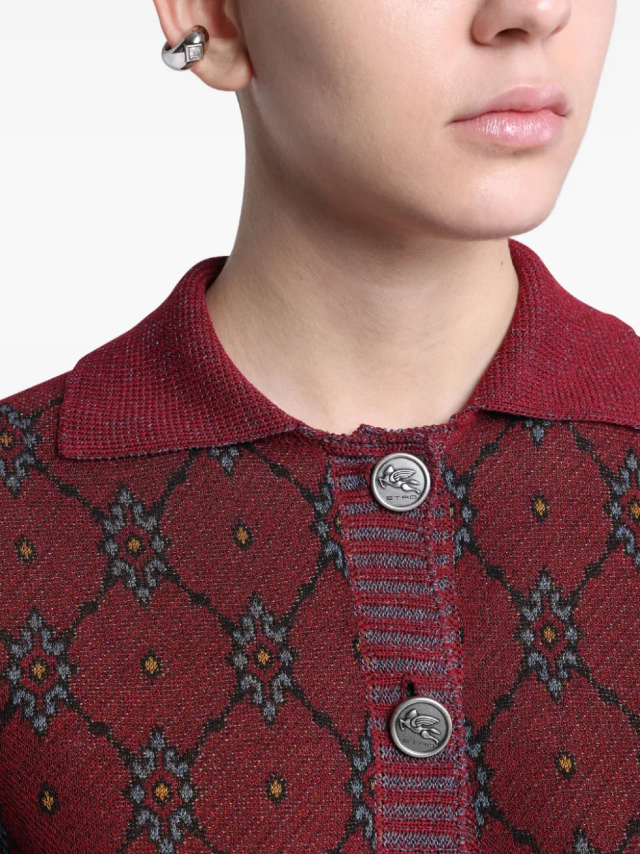 

Серьга-кафф ETRO с кристаллами, серебряный