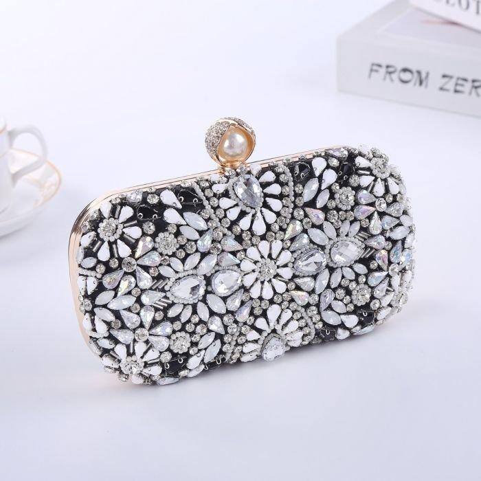 

Вечерние сумки, украшенные кристаллами, черные PEACH ACCESSORIES, черный