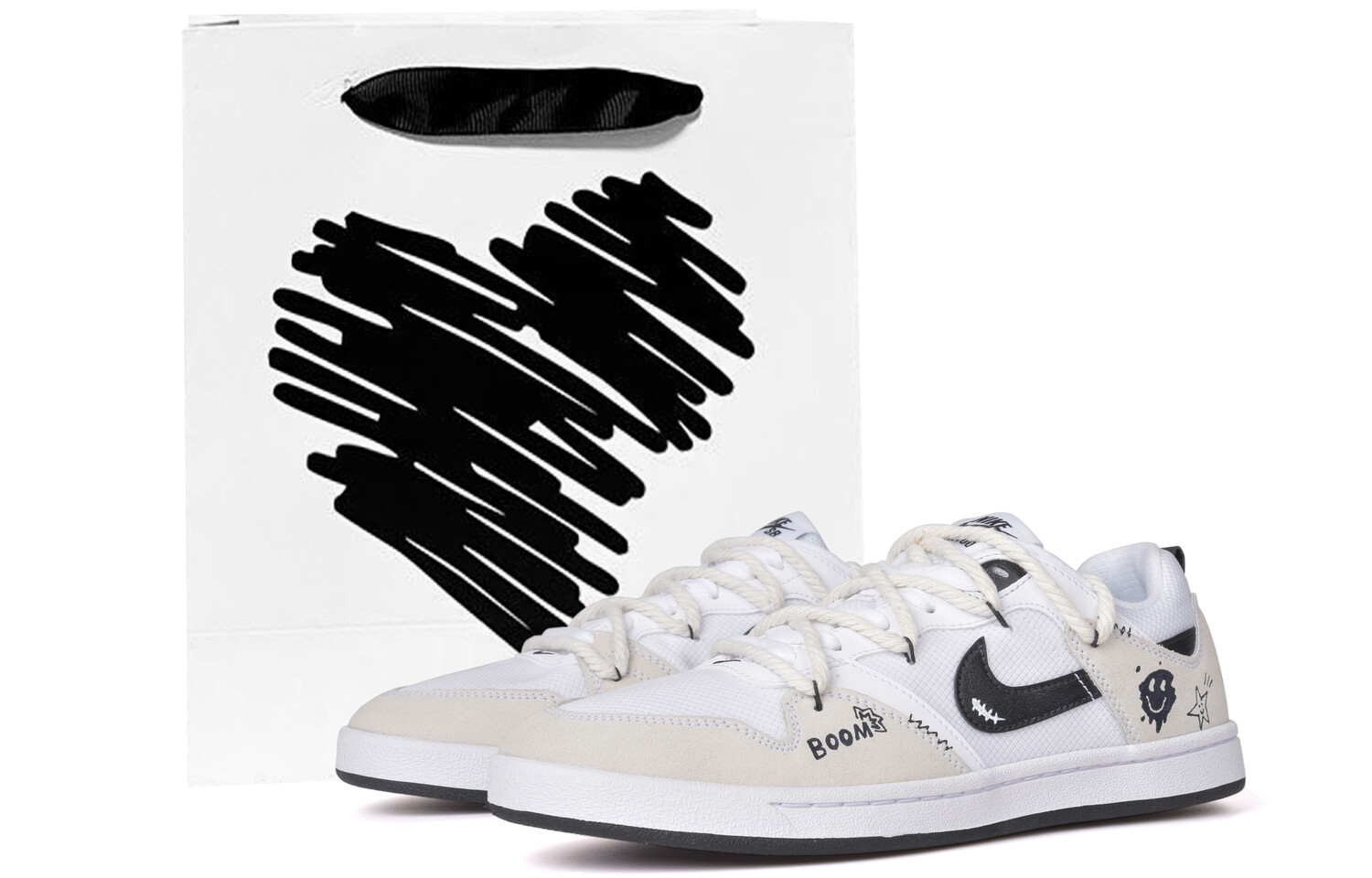 

Кроссовки Nike SB Alleyoop Skateboarding Shoes Men Low-top Beige/White, цвет Magician