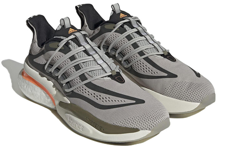 Кроссовки мужские ALPHABOOST V1 с низким верхом, серые/зеленые/оранжевые Adidas — фото 3