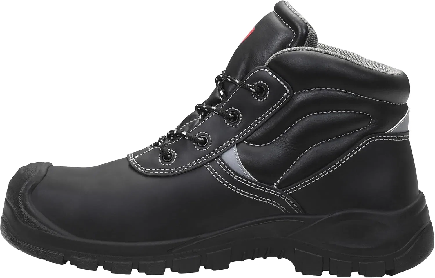 ELTEN Защитные ботинки JORI Basic II Compo Mid S3S из черной кожи на шнуровке с пластиковым защитным носком. Легкие и прочные, подходят для мужчин и женщин — фото 3
