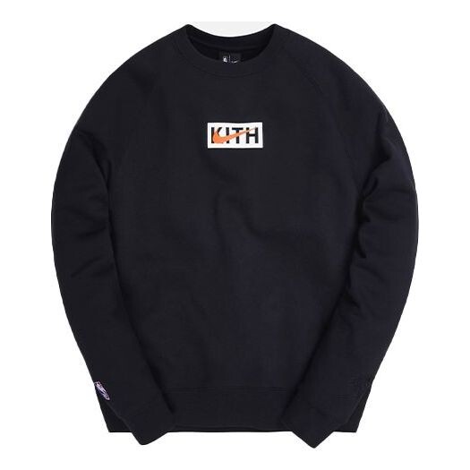 

Толстовка x nike new york knicks fleece crewneck 'black' Kith, черный