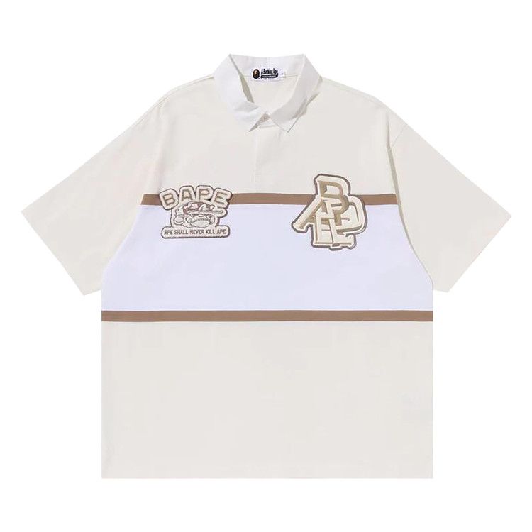 

Поло BAPE Color Blocking Oversized Rugby Polo 'Ivory'