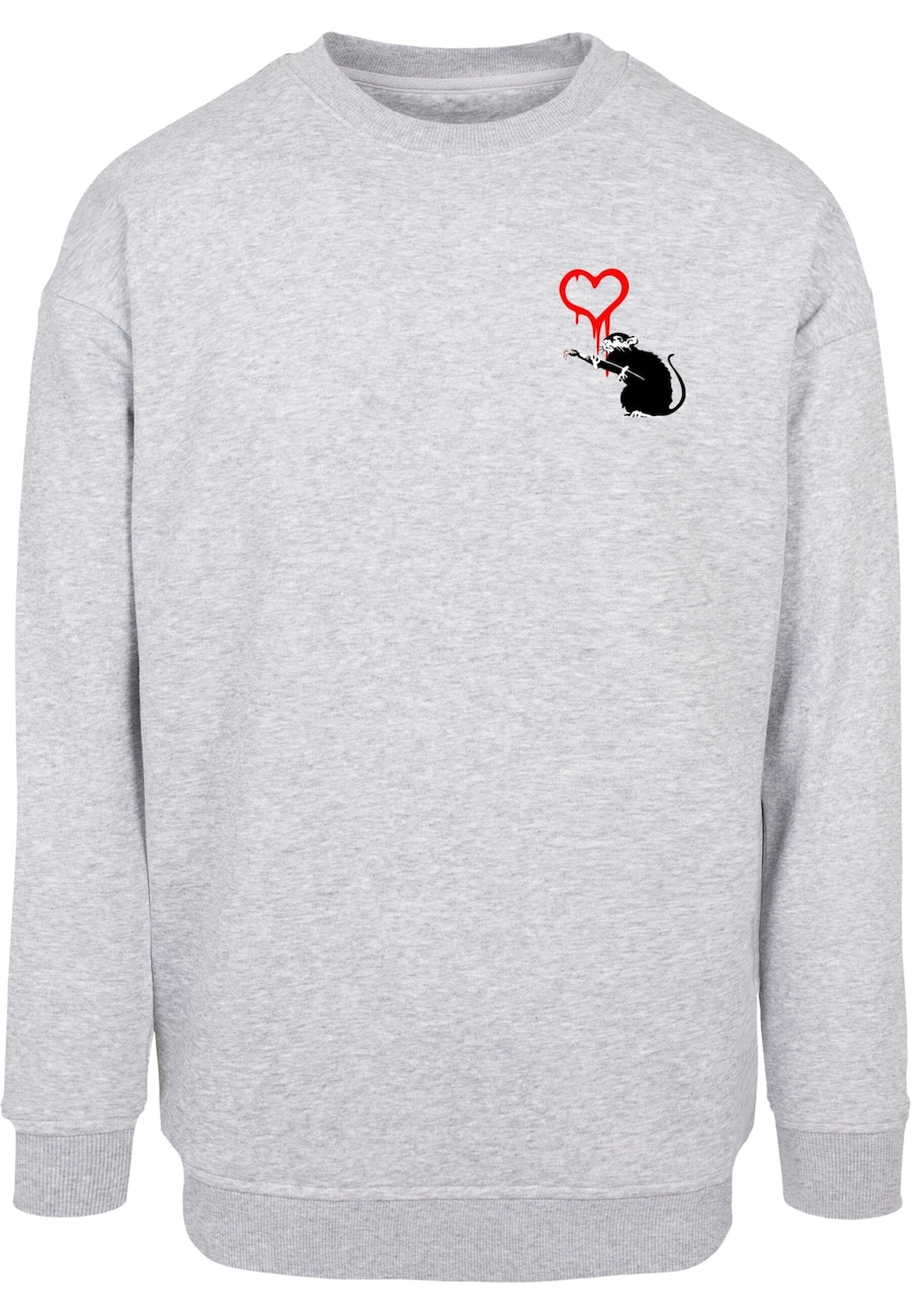 

Толстовка Merchcode Banksy - Love Rat, светло-серый