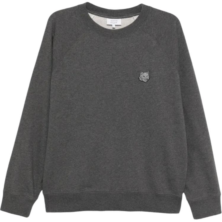 

Толстовка с нашивкой в виде головы лисы Maison Kitsune, серый