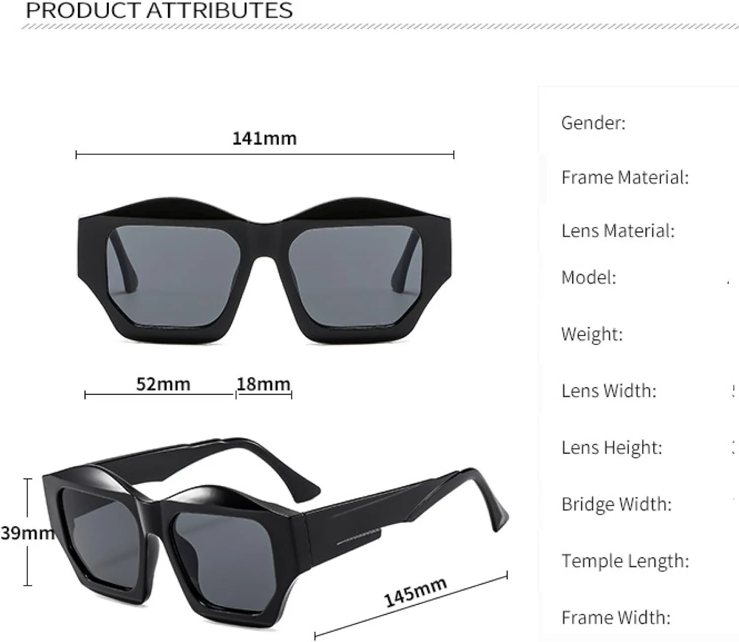 

Винтажные солнцезащитные очки для женщин и мужчин, роскошные, с нестандартной оправой, многоугольные, модные, с защитой от УФ-излучения UV400 TKKTLLT, Black Blue