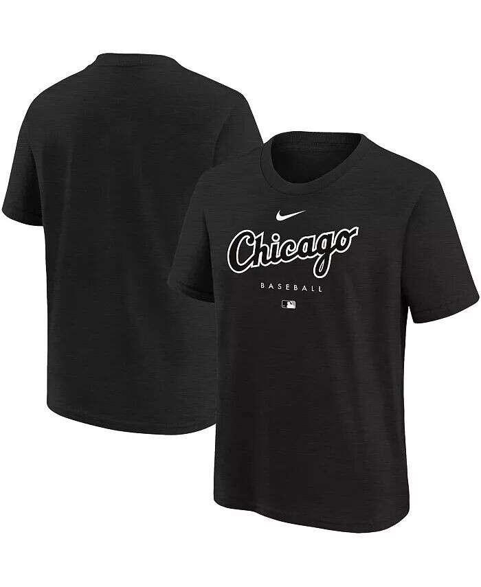 

Футболка Big Boys and Girls Black Chicago White Sox Authentic Collection Early Work Tri-Blend Nike