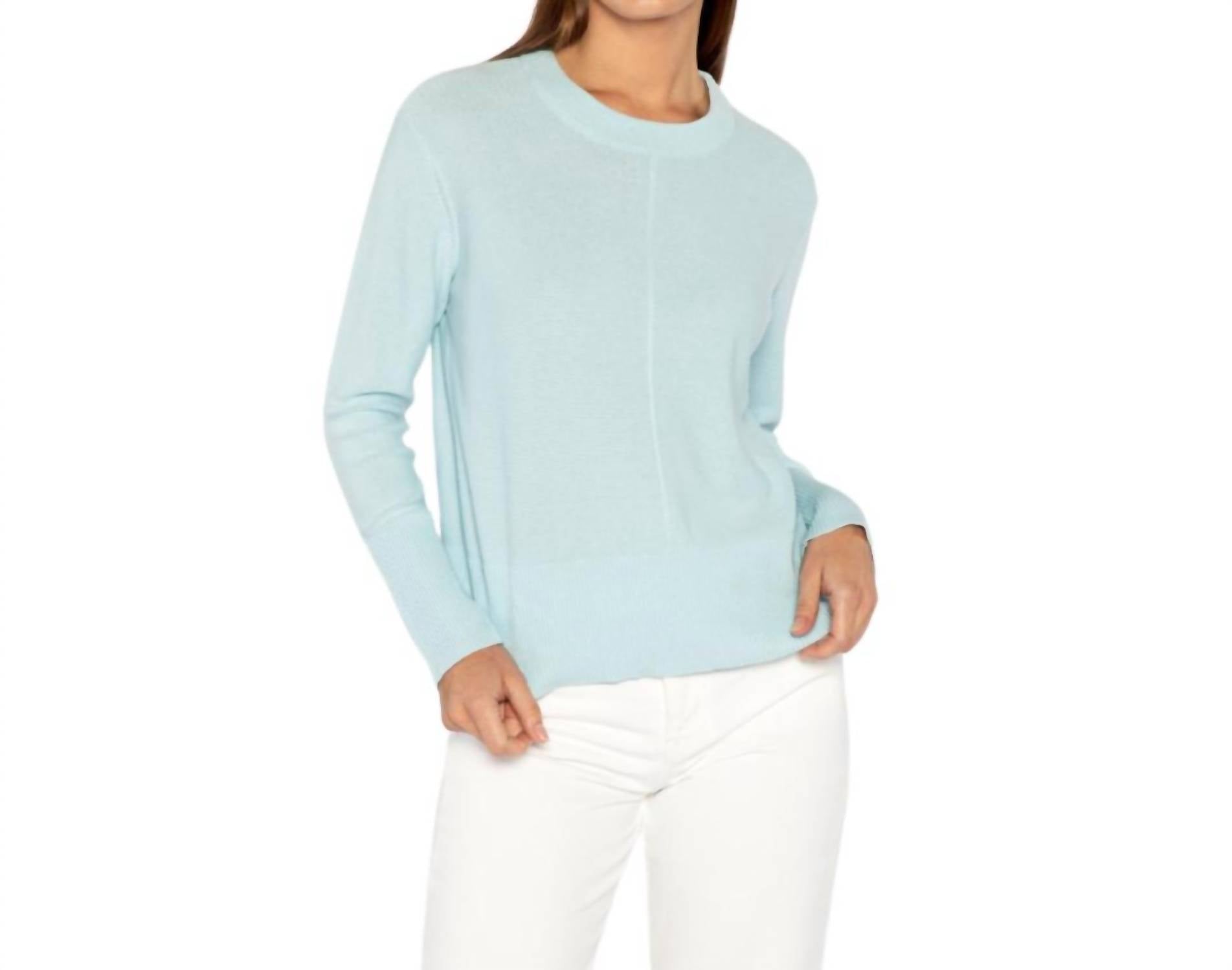 

Свитер с резинкой по краю в цвете опал Kinross, Opal