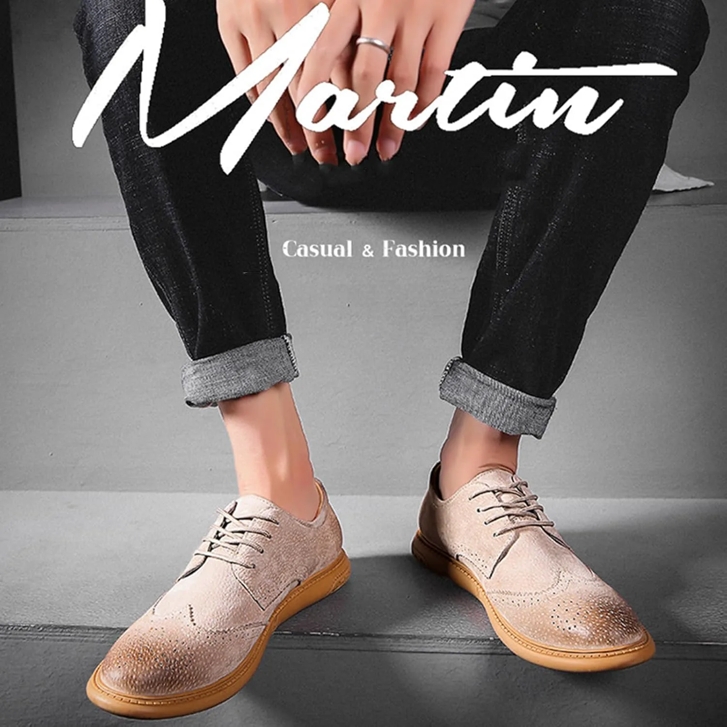 

Мужские оксфорды с крыльями Brogue из замшевой кожи, модные туфли с резным рисунком, округлый носок, шнуровка, низкие деловые и повседневные туфли Derby GLBDU, коричневый