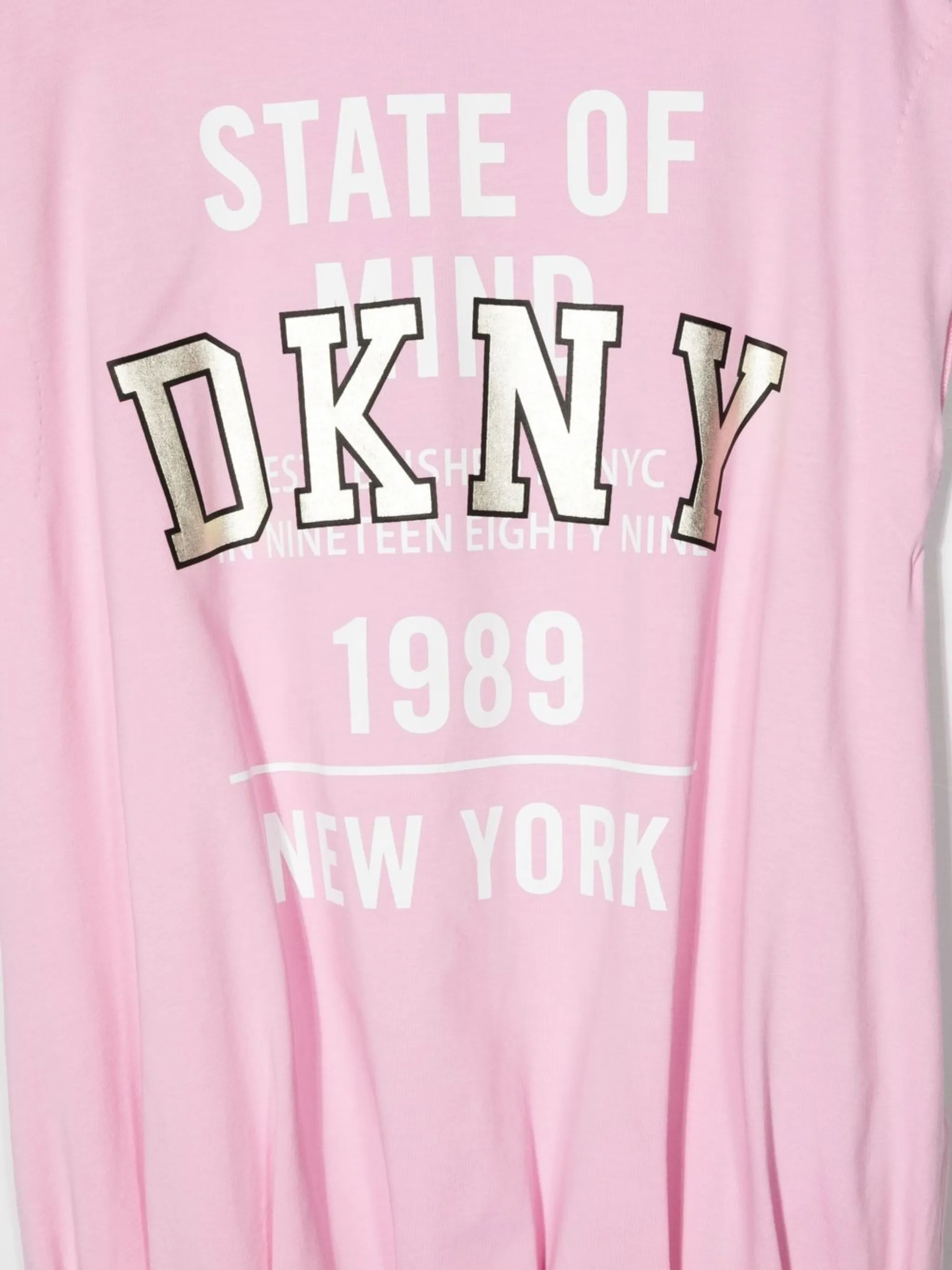 Платье-футболка с логотипом Dkny Kids, розовый — фото 3