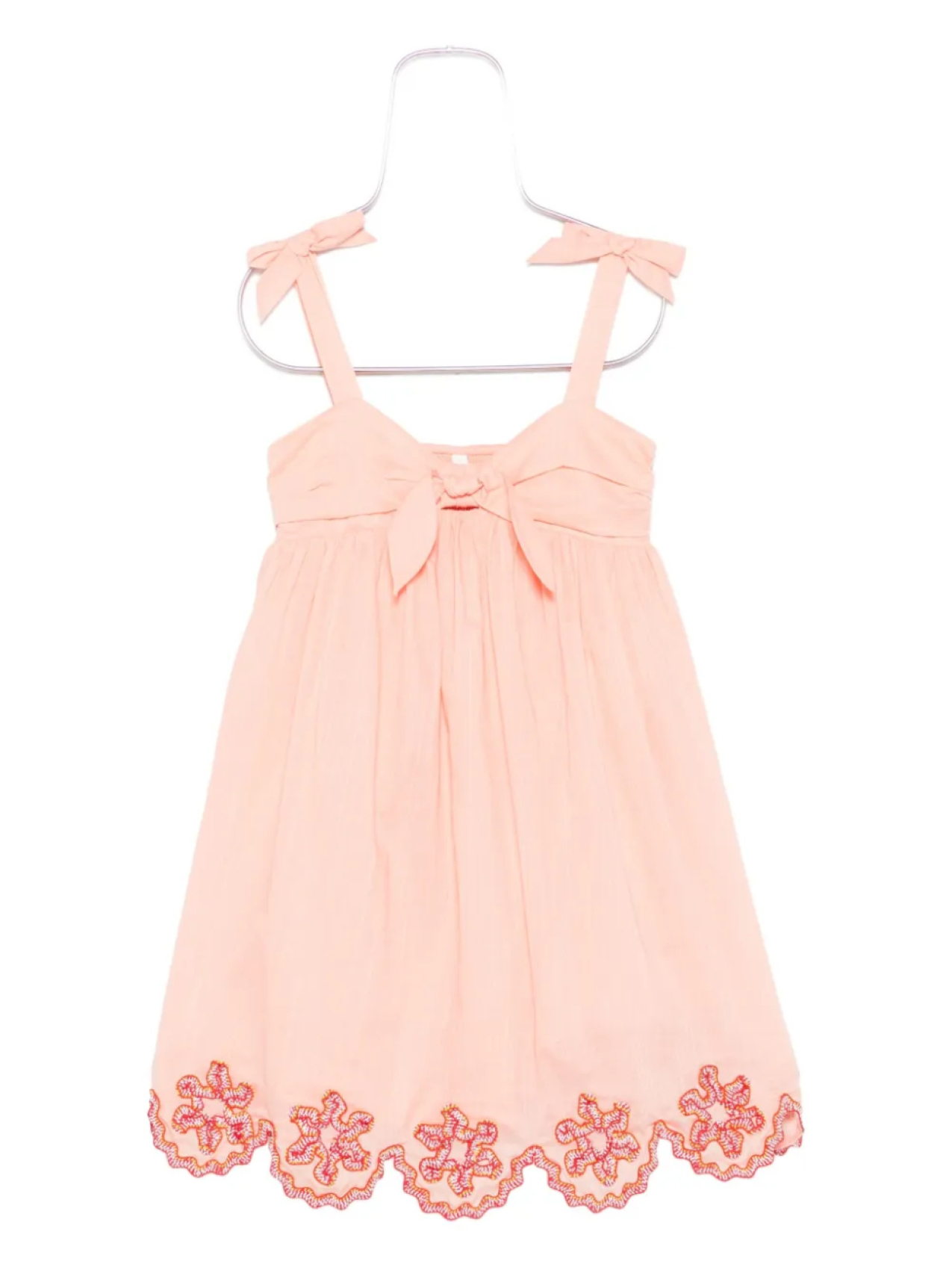 

Платье ZIMMERMANN Kids Cascadian Ric Rac с фестончатым подолом и вышивкой, оранжевый