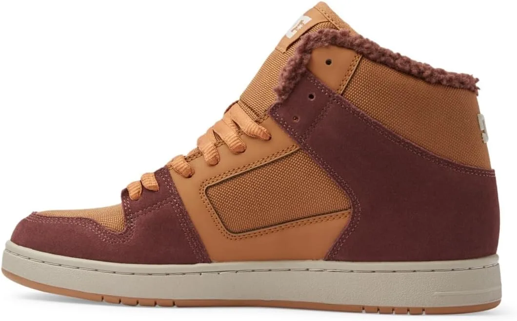 Мужские высокие кожаные кроссовки DC Shoes Manteca 4 Hi WR, белый/коричневый — фото 3