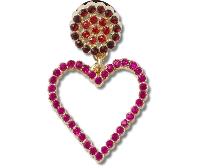 

Джиббитсы Pink Beaded Heart Crocs