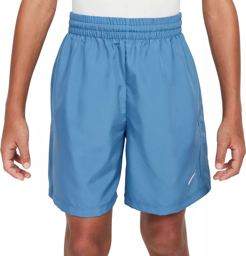 

Детские шорты из разноцветной ткани Nike Dri-FIT, цвет Aegean Storm/White