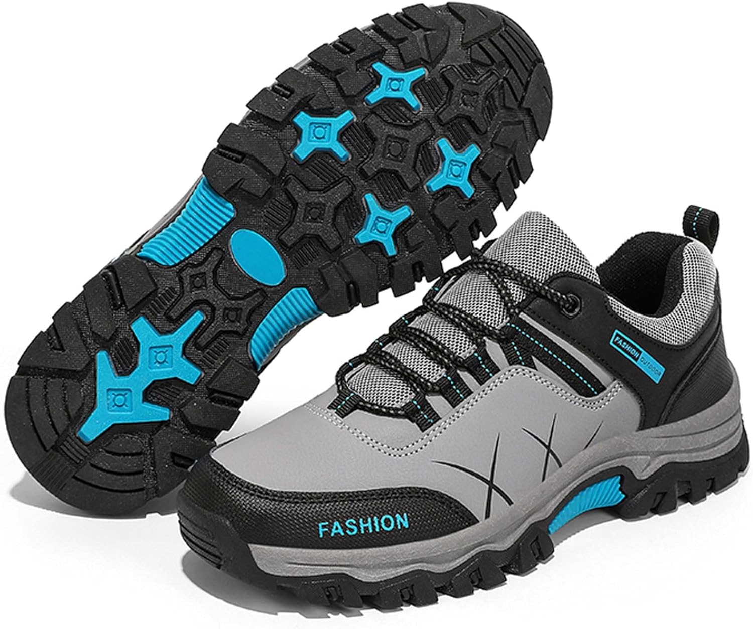 

Мужские и женские туристические ботинки с шнуровкой, противоскользящие, износостойкие, удобные и дышащие, для походов с рюкзаком, с резиновой подошвой, для посещения достопримечательностей Wurmiuhd, серый