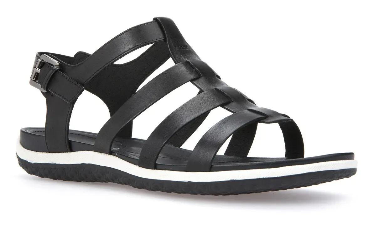 

Босоножки Geox с ремешками "D SANDAL VEGA", летняя обувь, сандалии, сандалии, с застежкой-пряжкой, черный