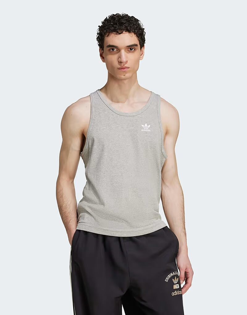 

Майка Trefoil Essentials Adidas Originals, средне-серый/белый