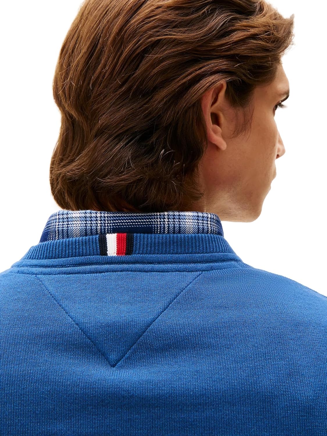 Мужской фирменный однотонный свитер с круглым вырезом TOMMY HILFIGER из коллекции 2025 года, Select Color — фото 3