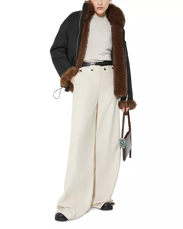 

Свитер с воротником-стойкой из шерсти и кашемира Max&Co., белый