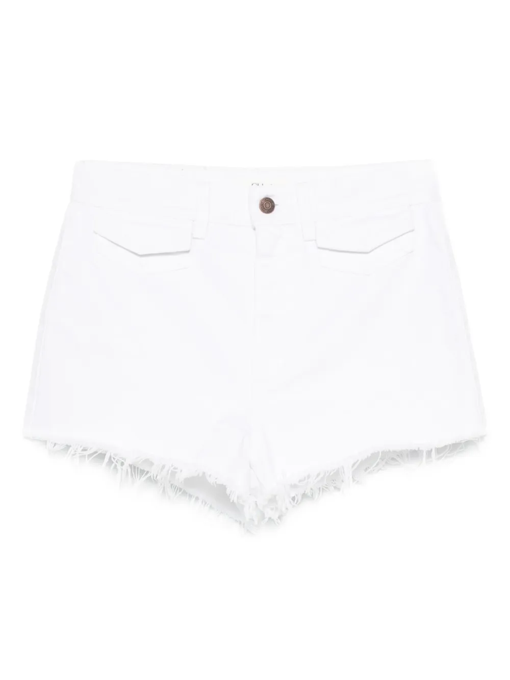 

Джинсовые шорты с бахромой CHLOÉ, белый