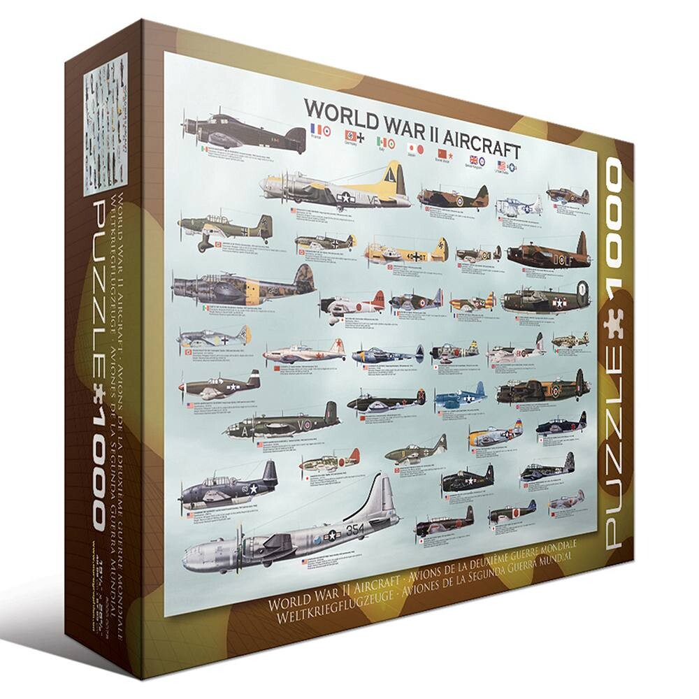 

Пазл Eurographics 1000 шт. Самолеты времен Второй мировой войны, мультиколор