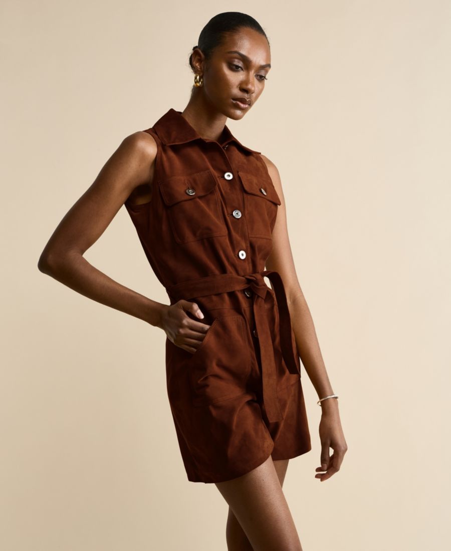 

Женский замшевый комбинезон Furniq UK, Brown