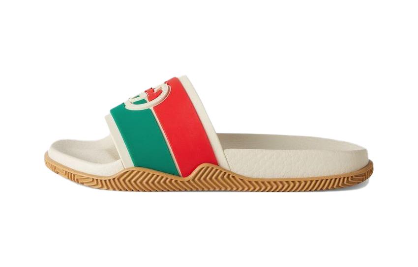 

GUCCI Тапочки-слайды с блокировкой, бежевые, зеленые, красные, для детей 3–7 лет