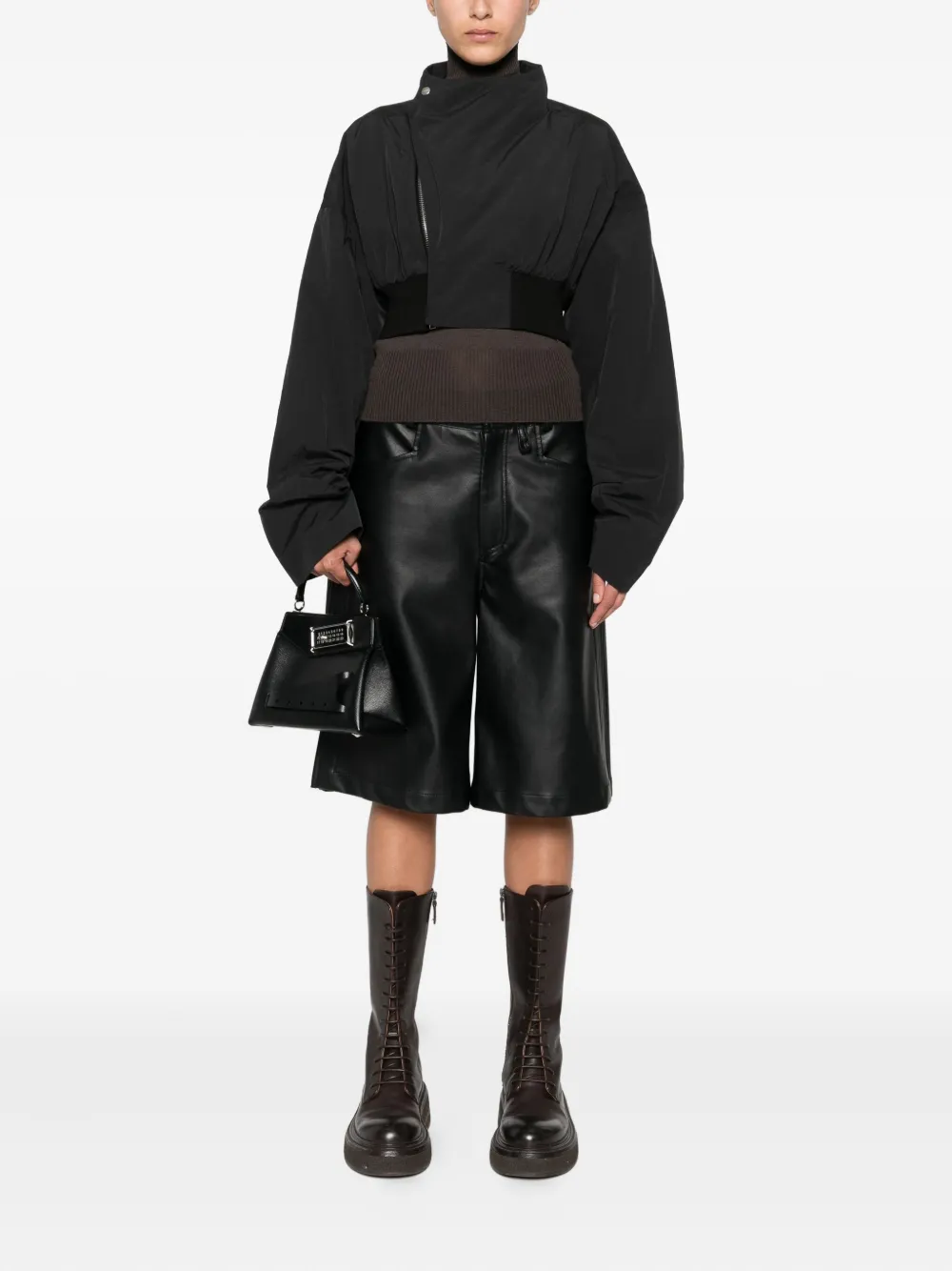 Укороченный двубортный жакет Rick Owens, черный — фото 2