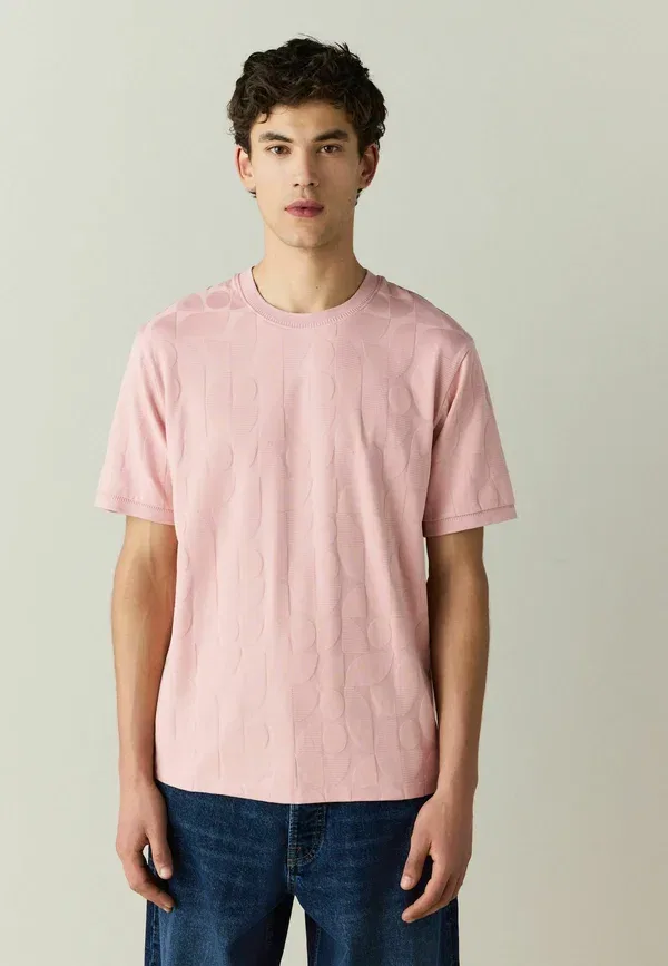 Футболка с принтом Next, Regular Fit Smart Textured, розовый