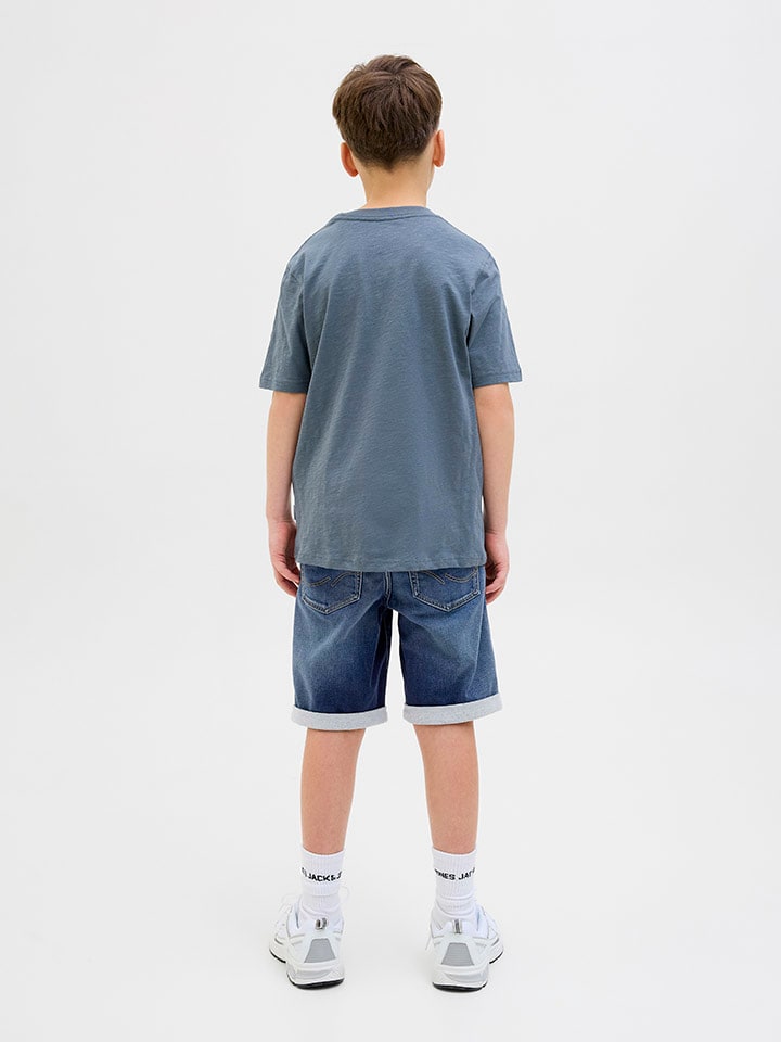 JACK & JONES Junior Джинсовые шорты "Рик" синего цвета — фото 3