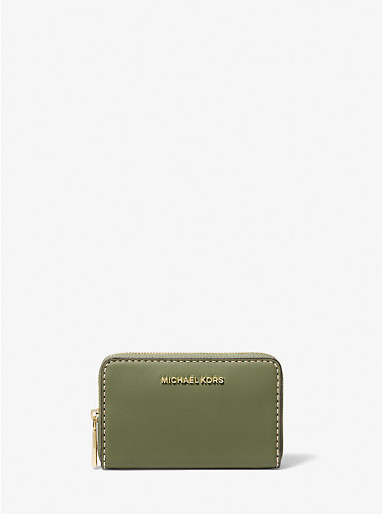 

Маленький кожаный кошелек Jet Set с отделкой Michael Kors, зеленый