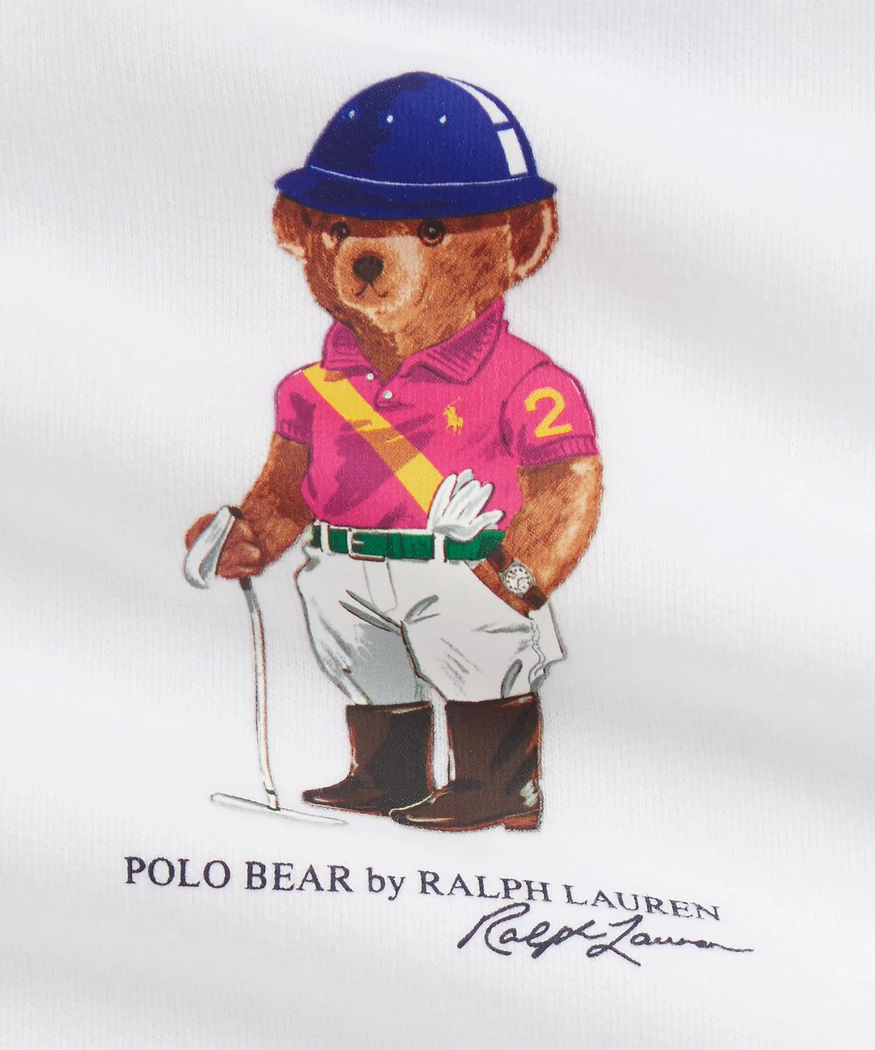 Платье с флисом и шортами Polo Bear Ralph Lauren, белый — фото 3