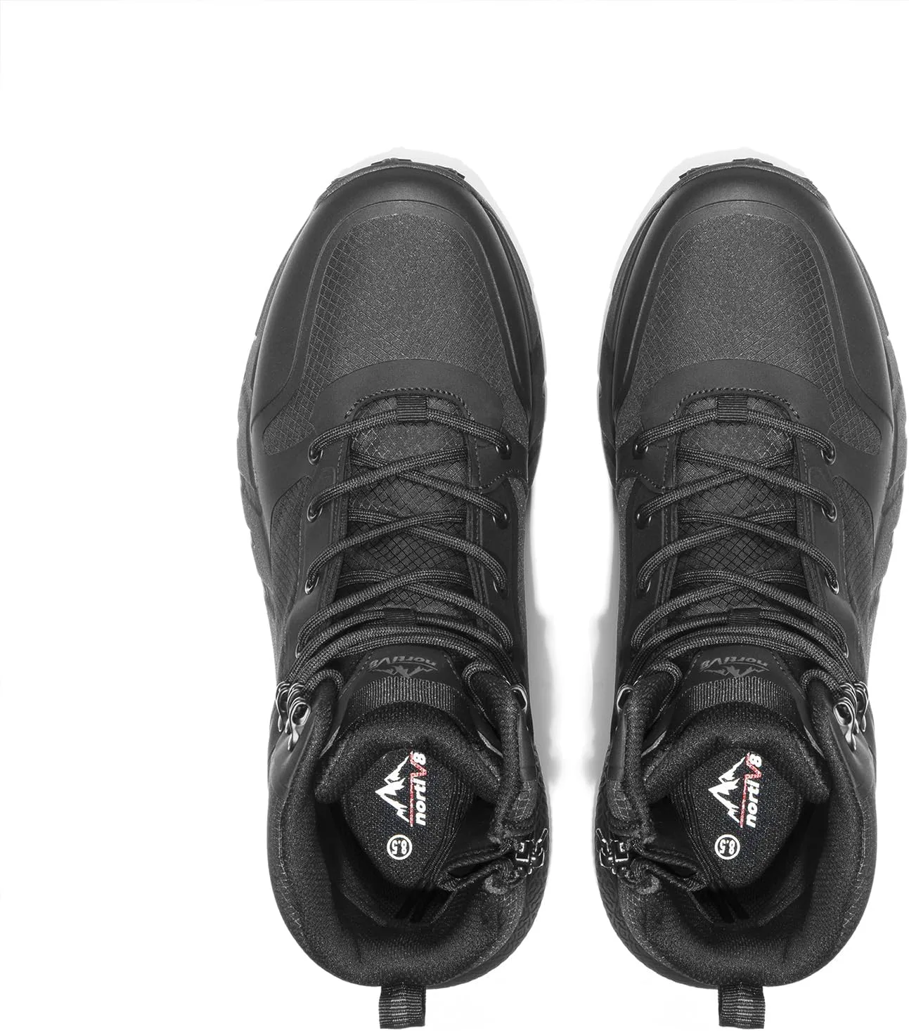 

Мужские военные тактические ботинки NORTIV 8, легкие и удобные ботинки для работы целый день, с боковой молнией, для мотоцикла, боевые, походные ботинки Metrostrike (8-9 дюймов), черный