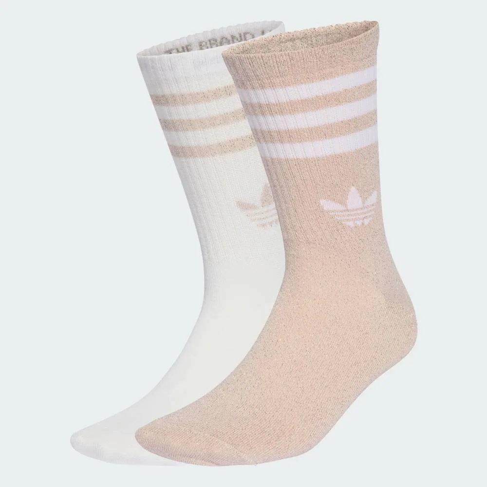 Носки Three Stripes Glitter Crew Socks (комплект из 2 пар) Adidas, pink — фото 2