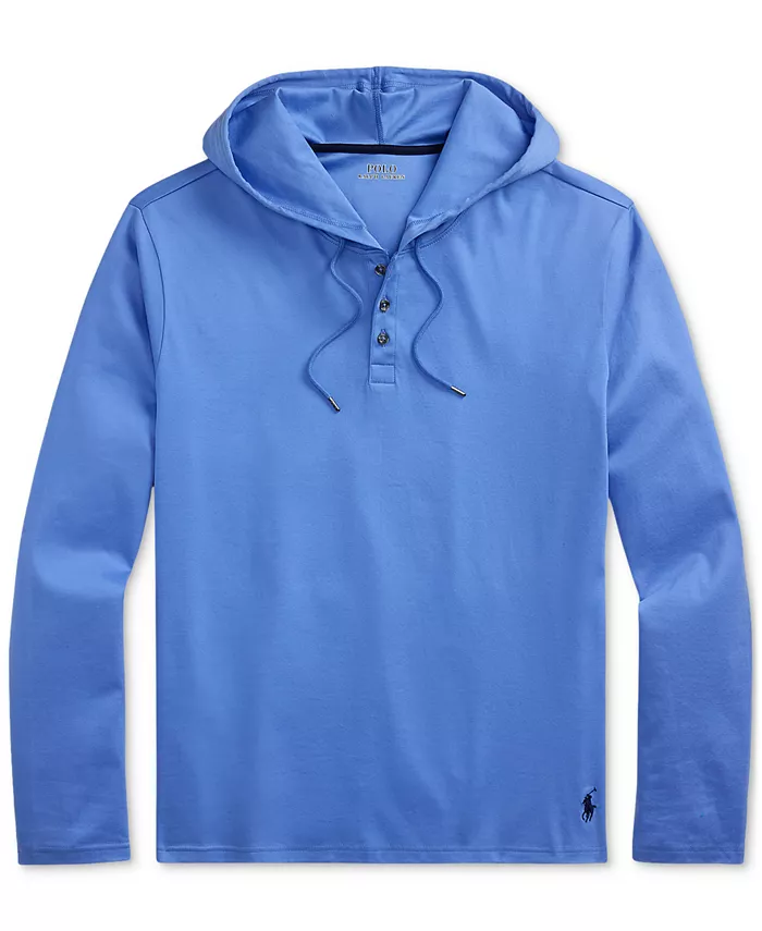 

Мужская хлопковая пижама с капюшоном Polo Ralph Lauren, синий
