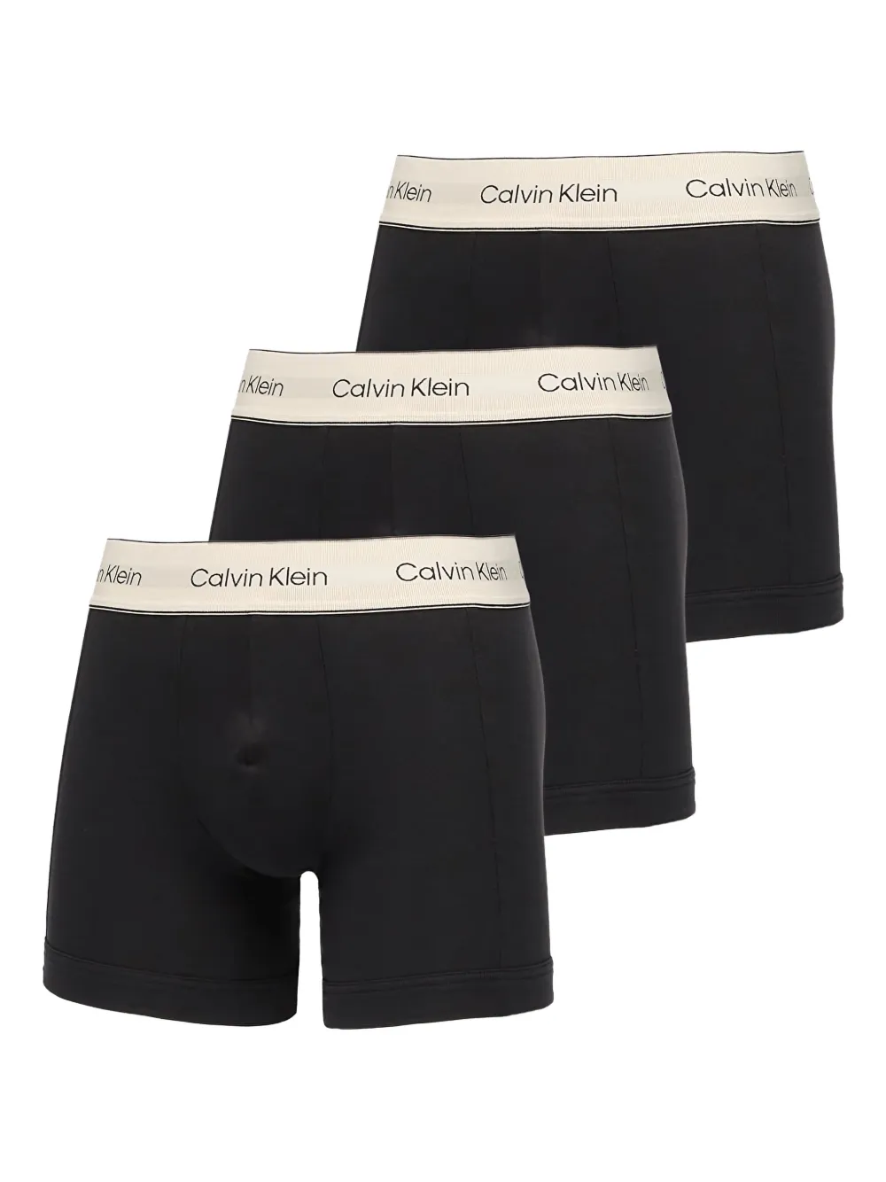 

Боксеры с логотипом на поясе (набор из трех штук) Calvin Klein, черный