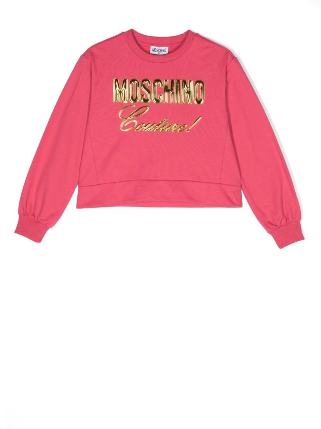 

Moschino Kids толстовка с тисненым логотипом, розовый