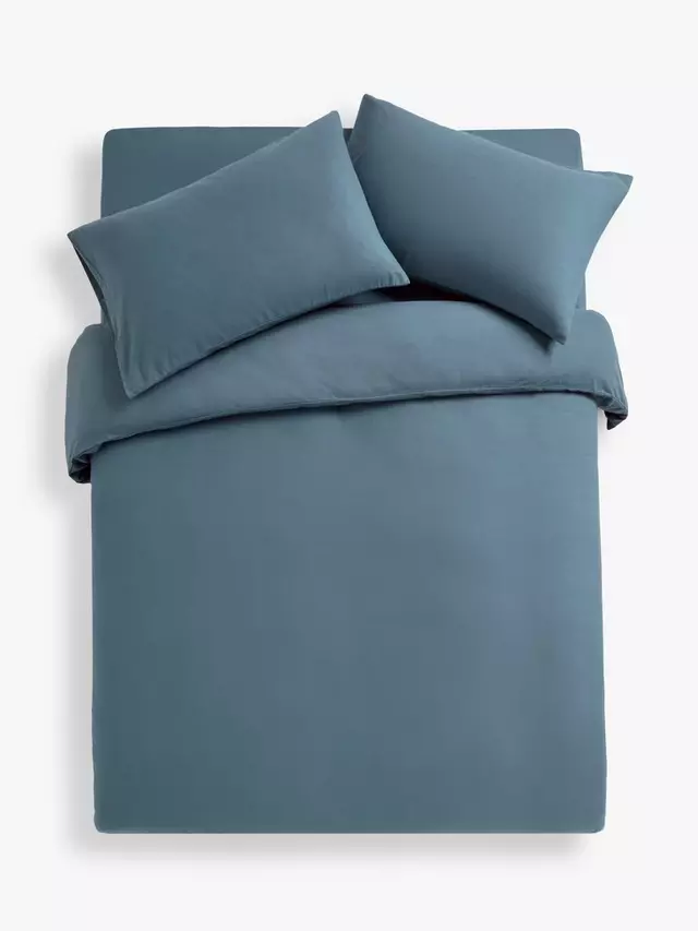 

Постельное белье John Lewis Warm & Cosy Brushed Cotton, цвет bluestone