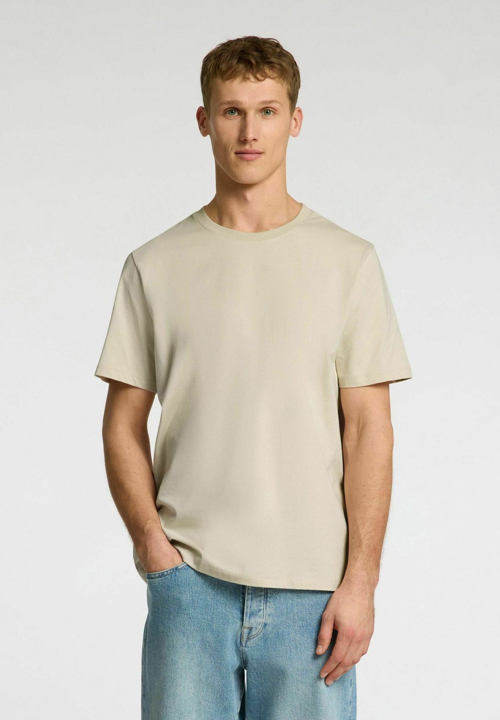 

Футболка SLHASPEN O NECK TEE Selected Homme, бежевый