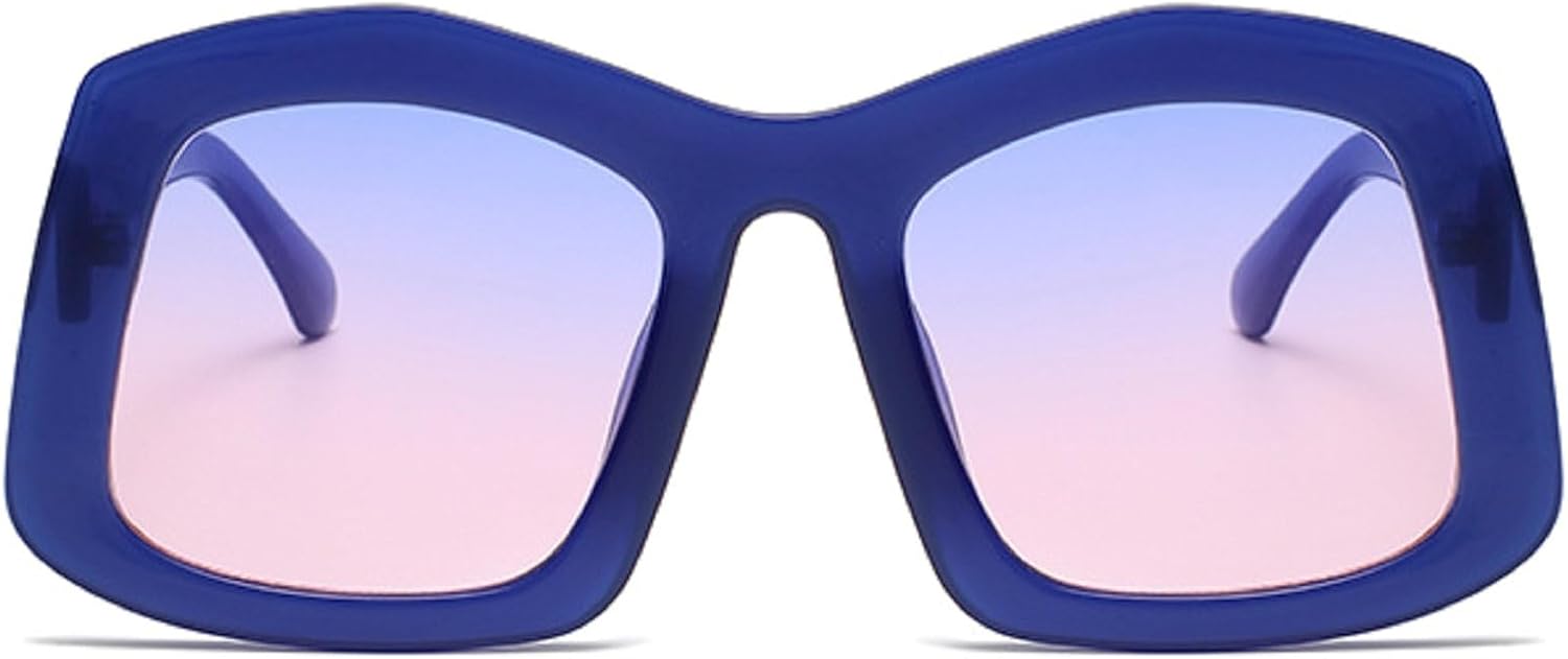 

Уникальные большие квадратные солнцезащитные очки конфетных цветов для женщин, модные солнцезащитные очки с оранжевым градиентом, сексуальные женские очки UV400 mincl, Blue