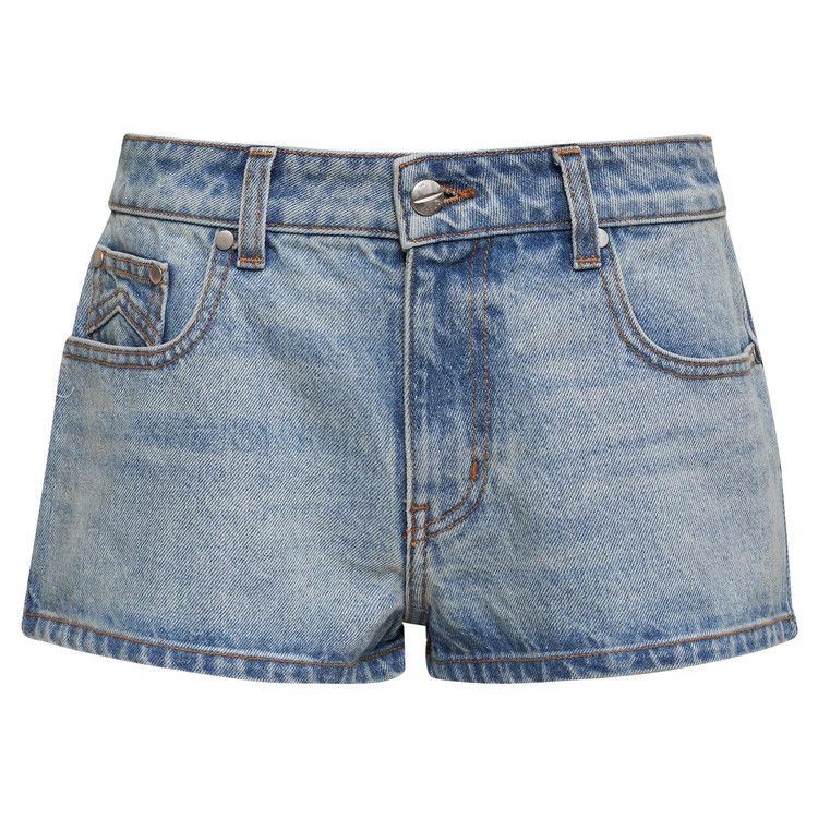 

Шорты Rhude Low-Waist Denim Short, Light Inidigo