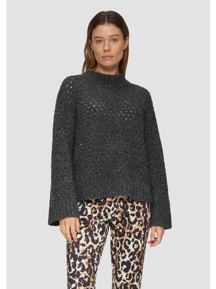 

Пуловер s.Oliver BLACK LABEL Strickpullover langarm, серый