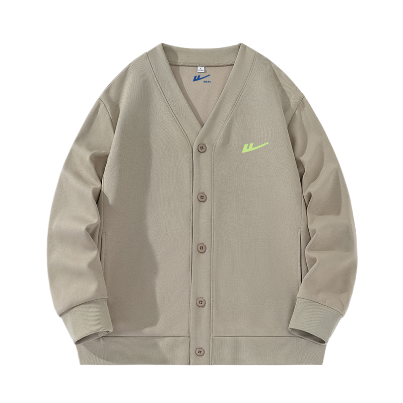 

Свитшот Unisex V-образный вырез Moderate Regular WARRIOR, бежевый coffee